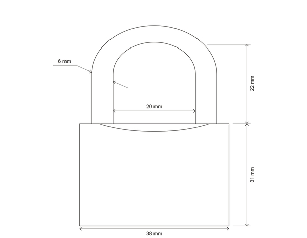 Cadenas laiton anse acier trempé 6 mm 40x31x13 mm avec 2 clés - Brico Dépôt