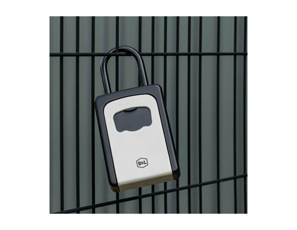 Coffre-fort à clés aluminium gris noir 12 x 9 x 4 cm verrouillage 4 chiffres - Brico Dépôt