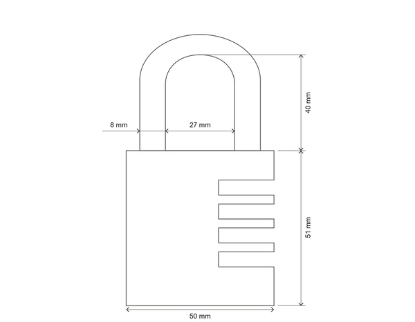 Cadenas à combinaison laiton 50 mm à 4 chiffres pour portails et rangements - Brico Dépôt