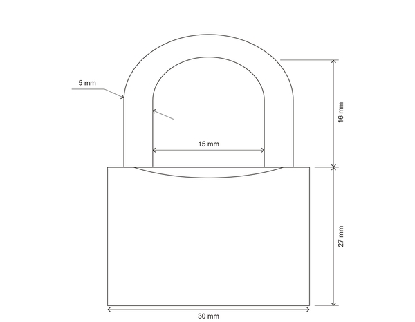 Cadenas laiton robuste 30 mm avec anse acier trempé et double clé - Brico Dépôt