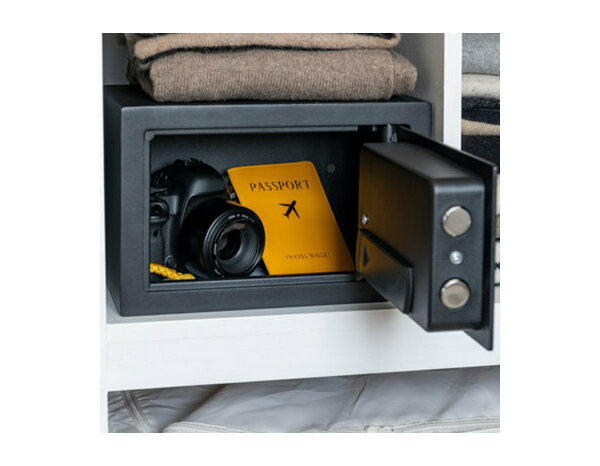 Coffre-fort électronique 40x35x35 cm acier noir 39,5 litres - Brico Dépôt