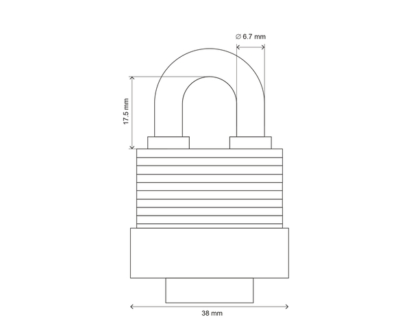 Cadenas à clé acier avec anse laminé 40 mm noir - Brico Dépôt