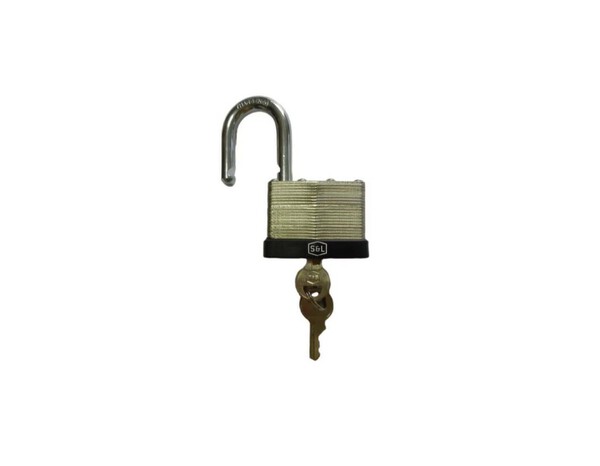 Cadenas laminé acier argent noir 5,35 cm hauteur anse 1,75 cm - Brico Dépôt