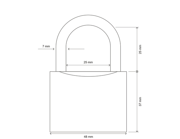Cadenas laiton 5 cm manille acier trempé 7 mm double verrouillage - Brico Dépôt