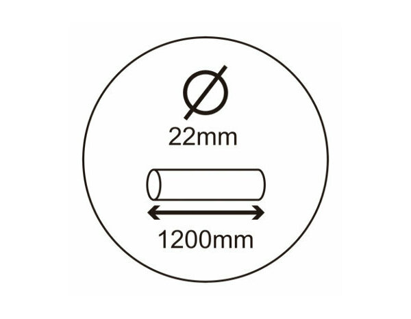 Antivol câble acier tressé noir 120 cm diamètre 22 mm avec clé - Brico Dépôt