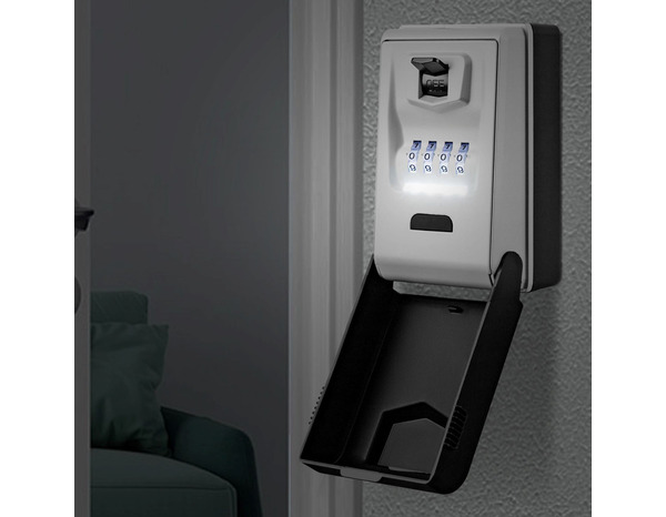 Coffre-fort à clés rétro éclairé corps alliage 13,7 x 8,25 x 6,3 cm - Brico Dépôt