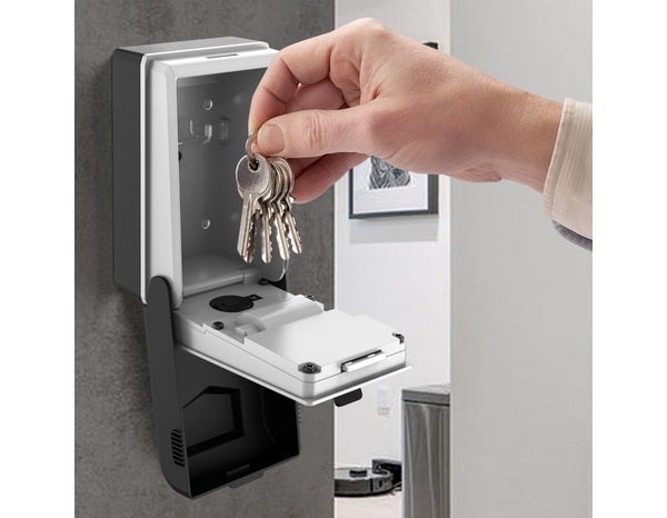 Coffre-fort à clés rétro éclairé corps alliage 13,7 x 8,25 x 6,3 cm - Brico Dépôt