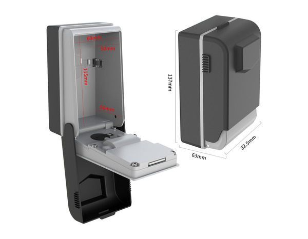 Coffre-fort à clés rétro éclairé corps alliage 13,7 x 8,25 x 6,3 cm - Brico Dépôt