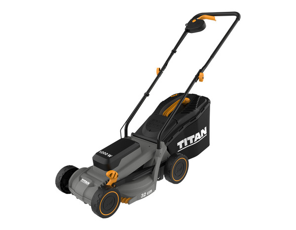 Tondeuse électrique 1200W largeur de coupe 32 cm bac 30 litres - Titan - Brico Dépôt
