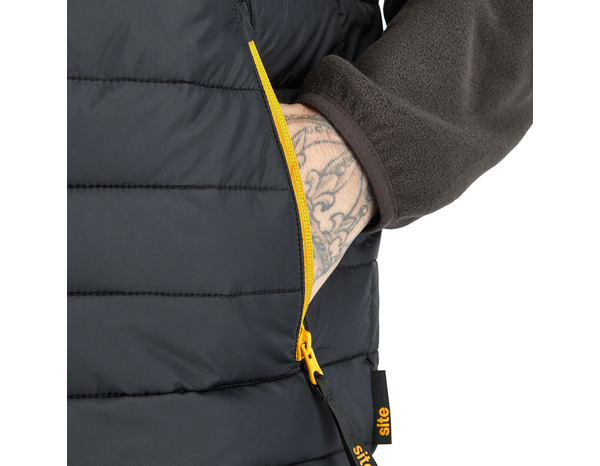 Veste sans manche CASTLIN noire rembourrée imperméable taille L - Brico Dépôt