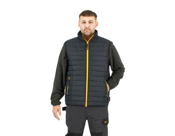 Veste sans manche CASTLIN noire rembourrée imperméable taille L - Brico Dépôt
