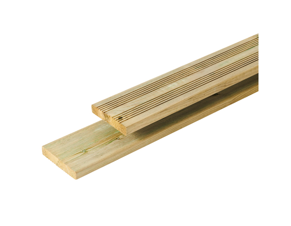 Lame de terrasse pin classe 4 vert THERAO 420 x 14,5 x 2,7 cm - Marque BLOOMA - Brico Dépôt