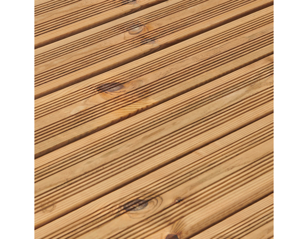 Lame de terrasse pin classe 4 marron THERAO 420 cm x 14,5 cm x 2,7 cm - Marque BLOOMA - Brico Dépôt