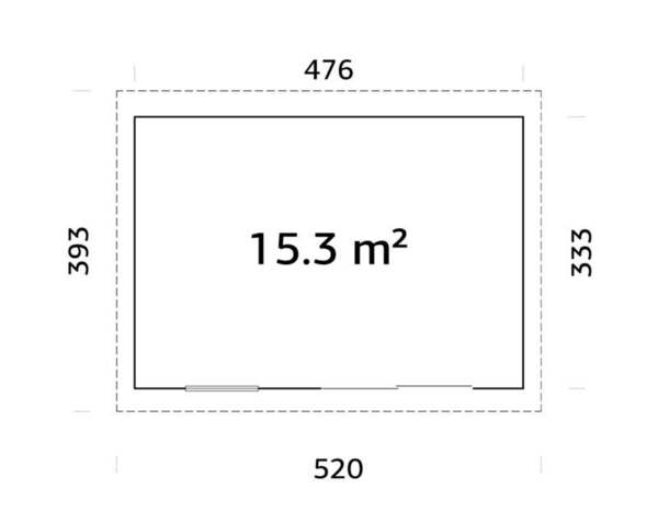 Studio de jardin en épicéa brut 15 m² avec baie coulissante aluminium anthracite LYDIA - Brico Dépôt