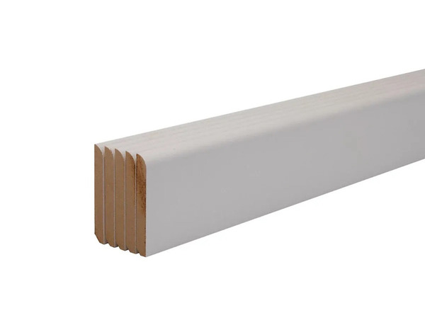 Lot de 5 plinthes MDF prépeintes blanches 200 cm x 6,8 cm x 0,9 cm - Brico Dépôt