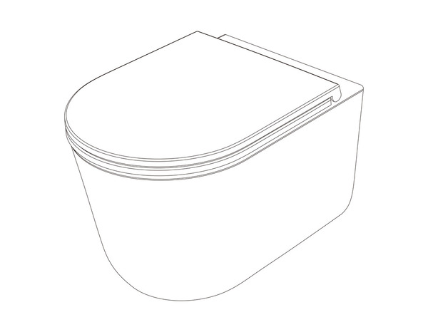 Cuvette WC suspendue céramique carénée sans rebord et vortex NF LORIA 35x36x50,5 cm - Cooke and Lewis - Brico Dépôt