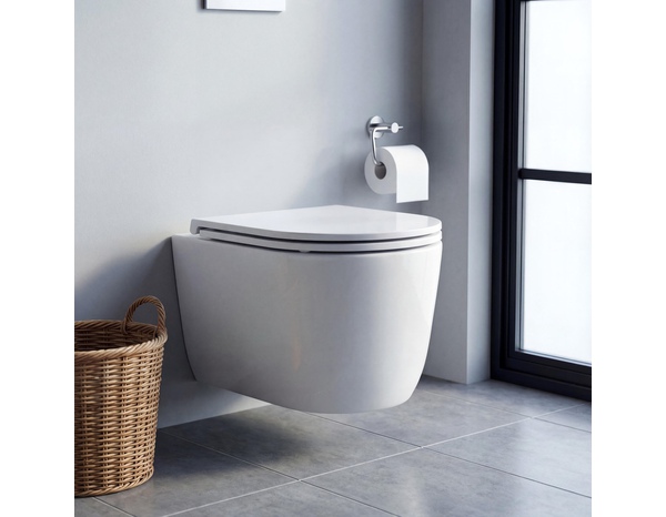 Cuvette WC suspendue céramique carénée sans rebord et vortex NF LORIA 35x36x50,5 cm - Cooke and Lewis - Brico Dépôt