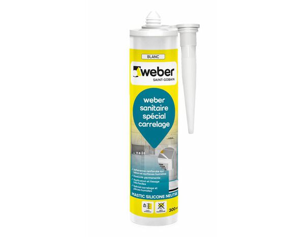 Produit d’étanchéité transparent polysiloxane 300 ml intérieur extérieur - Weber - Brico Dépôt