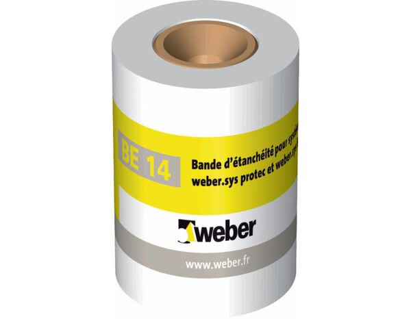 Bande d’étanchéité BE14 jaune 12 cm intérieur et extérieur - Weber - Brico Dépôt
