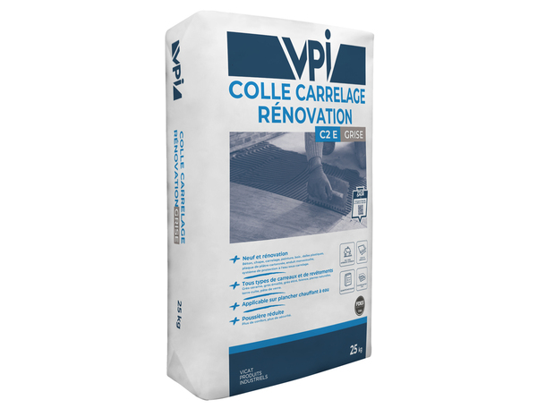 Colle carrelage rénovation grise 25 kg sols et murs intérieur extérieur - VPI - Brico Dépôt
