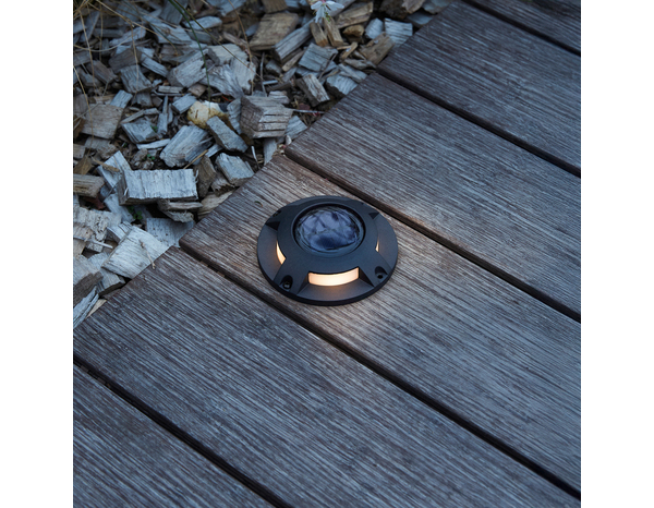 Lampe solaire au sol LED noir 3000 K IP65 - Brico Dépôt