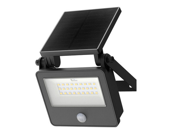 Projecteur solaire LED noir avec détecteur de mouvement 5000 K IP44 - Brico Dépôt