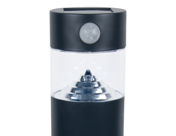 Potelet solaire LED avec détecteur de mouvement infrarouge noir 5000 K IP44 - Brico Dépôt