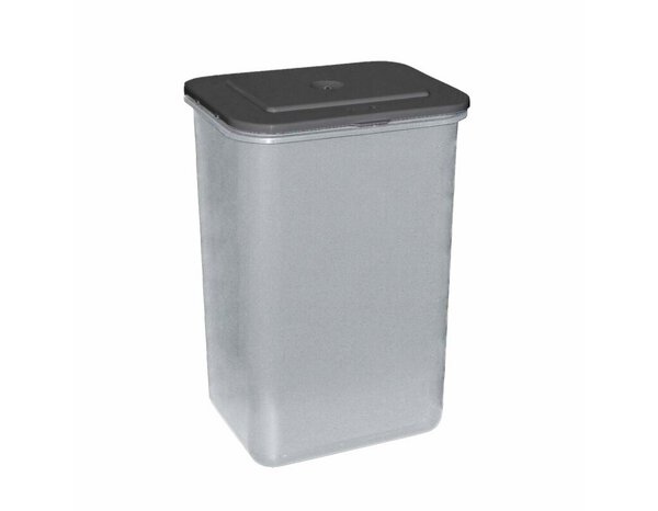 Poubelle de porte ouverture automatique gris 25 L - 29,5 x 24 x 44 cm - Brico Dépôt