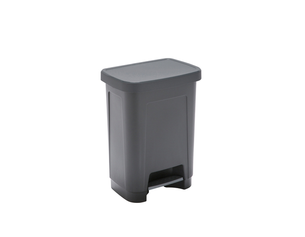 Poubelle à pédale plastique noir 25 L - 36 x 26,5 x 45,5 cm - Sundis - Brico Dépôt