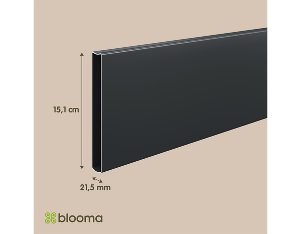 Lame de clôture aluminium gris anthracite NEVA 179,1 x 15,5 x 2,1 cm - Blooma - Brico Dépôt