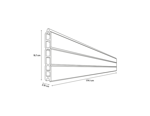 Lot de 3 lames clairevoie composite marron NEVA 179,1 x 15,7 x 2,15 cm - Marque BLOOMA - Brico Dépôt