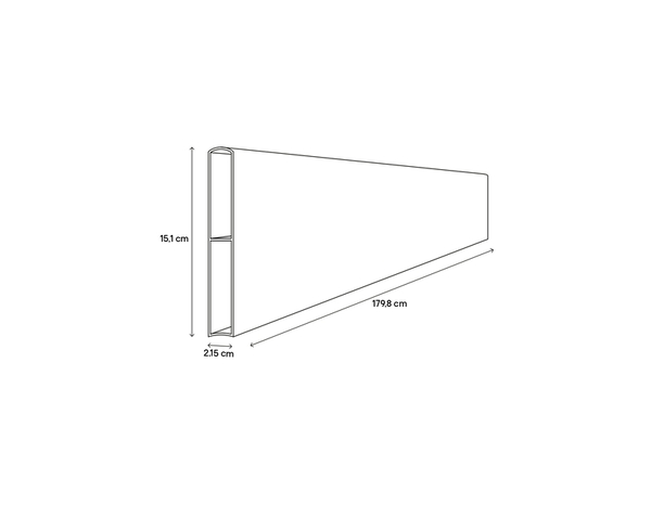 Lame de clôture aluminium gris anthracite NEVA 179,1 x 15,5 x 2,1 cm - Blooma - Brico Dépôt