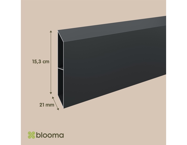 Lame de clôture aluminium persienne gris foncé NEVA 179,1 x 15,3 cm - Blooma - Brico Dépôt