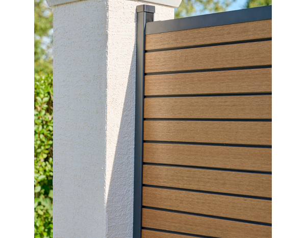 Lot de 3 lames clairevoie composite marron NEVA 179,1 x 15,7 x 2,15 cm - Marque BLOOMA - Brico Dépôt