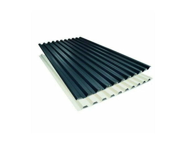 Tôle biface acier galvanisé prélaqué anthracite et beige 135 x 75 cm - BACACIER - Brico Dépôt