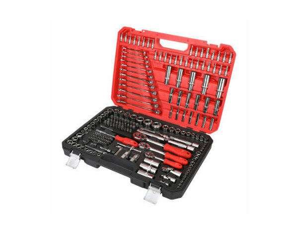 Coffret à douilles 216 pièces 1/4" 3/8" 1/2" 72 dents - Forge steel - Brico Dépôt