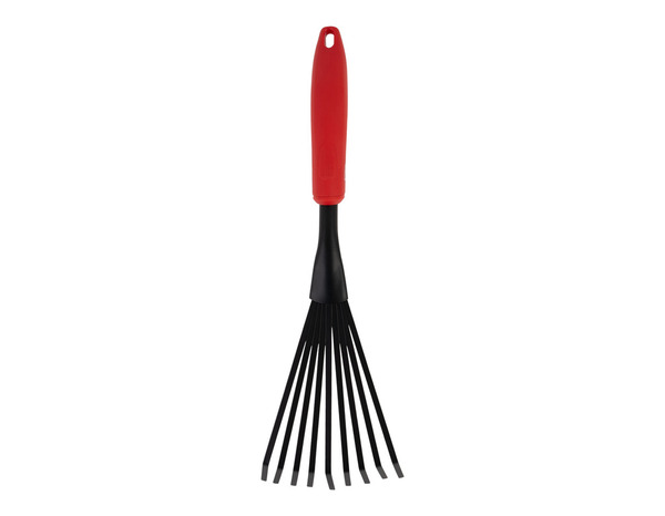 Râteau souple à main 9 dents rouge et noir 39 cm - Forge steel - Brico Dépôt