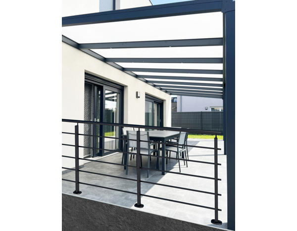 Kit garde-corps aluminium thermolaqué 2 x 1,15 m - Brico Dépôt