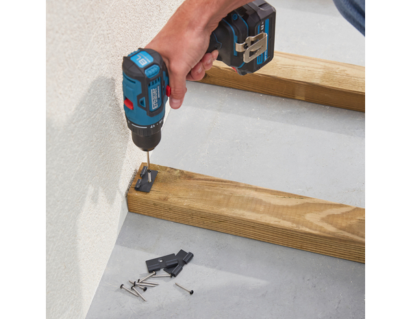 Kit de fixation terrasse acier inoxydable noir 50 clips NEVA 1,9 m² - Marque BLOOMA - Brico Dépôt