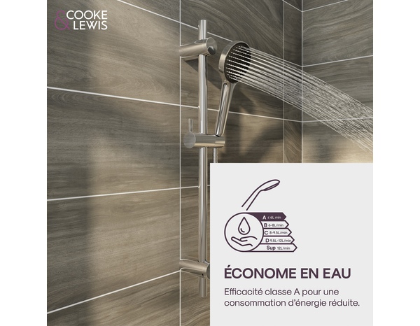 Douchette chrome 1 jet diamètre 10 cm ODALIA - Cooke and Lewis - Brico Dépôt