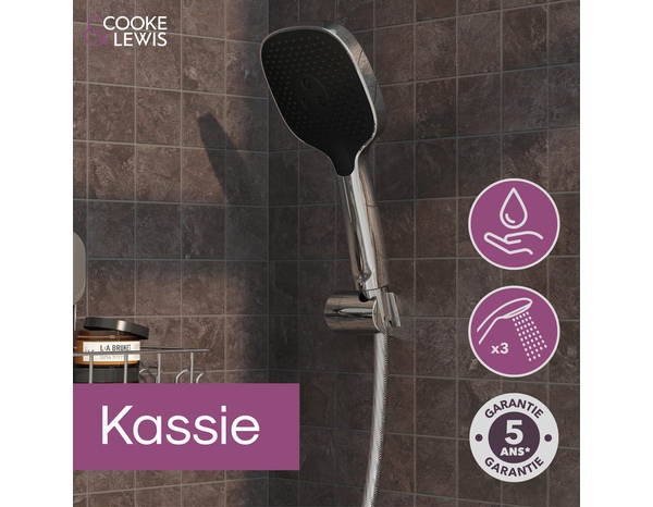 Douchette chrome 3 jets anticalcaire KASSIE - Cooke and Lewis - Brico Dépôt