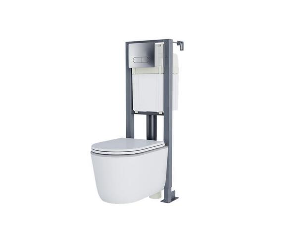 Pack WC suspendu Zagar - Loria - réservoir mécanique 3/6L - cuvette sans rebord et chasse d'eau vortex - Brico Dépôt