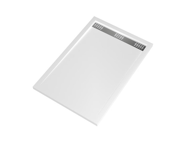 Receveur de douche rectangulaire blanc évacuation linéaire 80 x 120 cm - Brico Dépôt