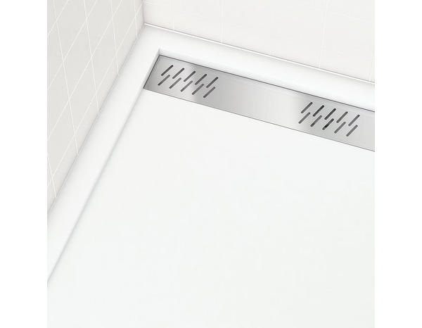 Receveur de douche rectangulaire blanc évacuation linéaire 80 x 120 cm - Brico Dépôt