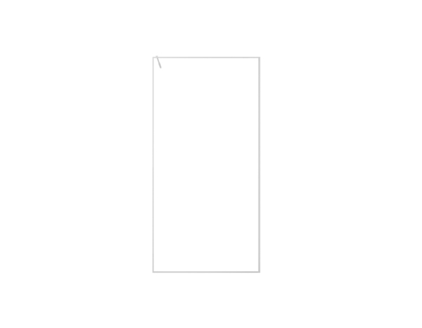 Paroi de douche Walk-in cadre blanc verre trempé 6 mm - H. 200 x L. 100 cm - Brico Dépôt