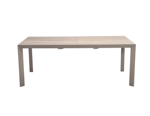 Table de jardin extensible aluminium greige 8 à 12 personnes - L. 200 à 300 x P. 104 x H. 75 cm - Brico Dépôt