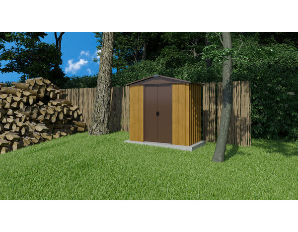 Abri de jardin métal double porte 3,69 m² - Brico Dépôt