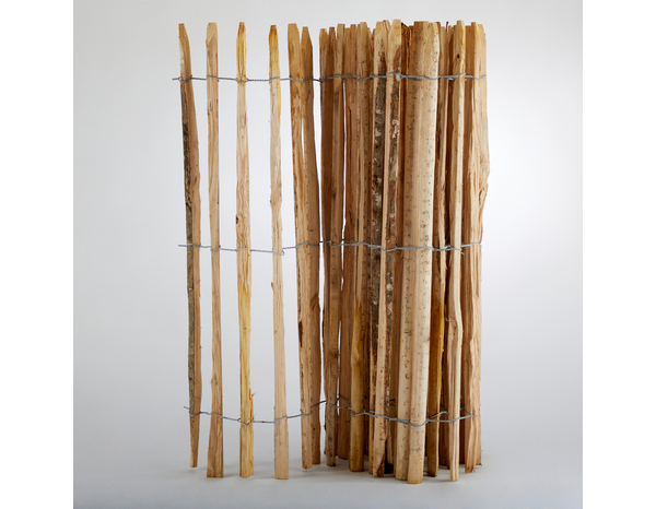 Clôture ganivelle espacement 8 cm bois naturel brut 1,2 x 5 m - Brico Dépôt