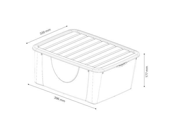 Boîte de rangement transparente avec couvercle 16,7 L - Brico Dépôt