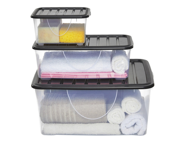 Boîte de rangement transparente avec couvercle 2 L - Brico Dépôt